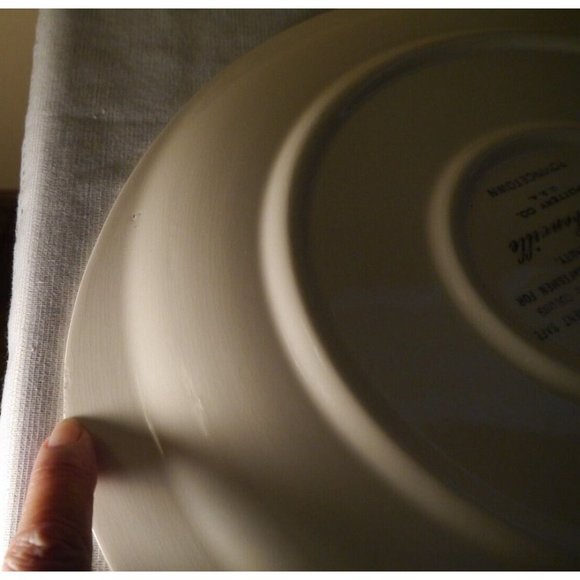 RARE Vintage Steubenville Pottery "PROVINCETOWN" Oval Serving Platter USA 14x12" - Picture 7 of 12